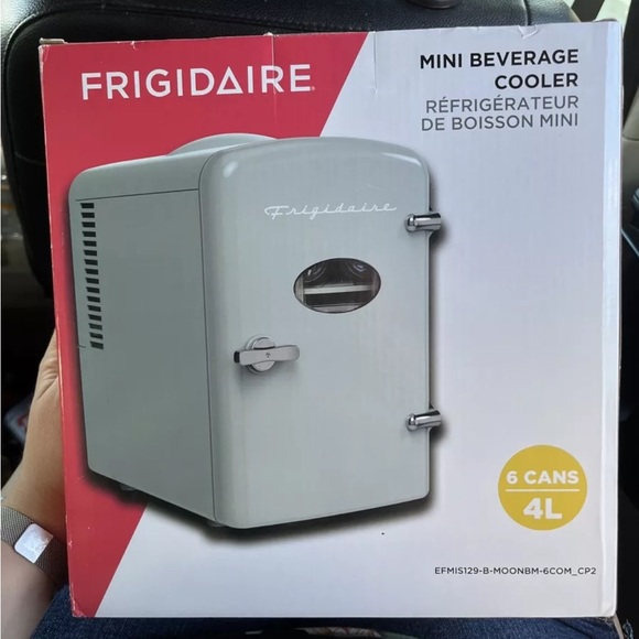 Frigidaire EFMIS129 Retro 6 Can 4-Liter Mini Beverage/Skincare Cooler, Moonbeam - Picture 1 of 3